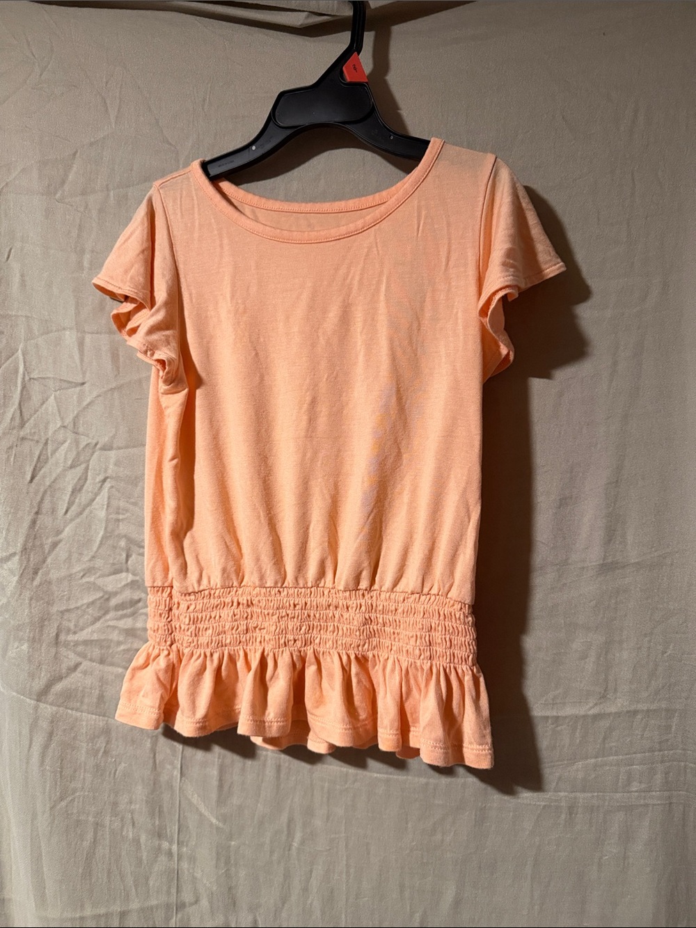 wonder nation Peach V-Neck Short Sleeve Tee